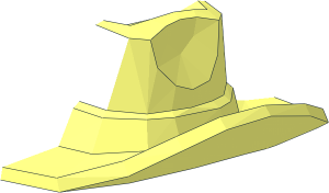 ~Minifig Hat Cowboy Type 2 - Half