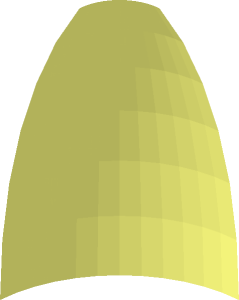 ~Cylinder  3 x  3 x  3 Dome Elongated - Outside Surface Quarter