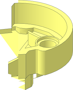 ~Technic Gearwheel with Pin Holes and Short Shaft - One Half