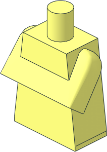 Minifig Torso Long with Integral Folded Arms