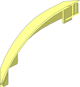 ~Windscreen  6 x 10 x  4 Curved - Half