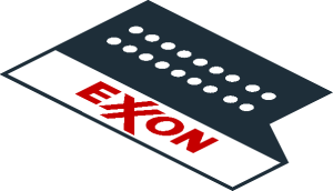 ~Sticker  1.9 x  2.9 Exxon Gas Pumps without Number