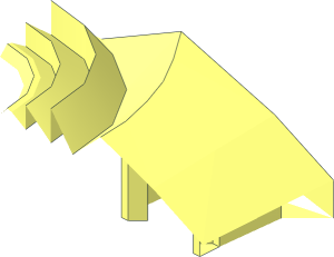 ~Slope Curved  4 x  2 x  0.667 Double with Fresnel Lens Quarter
