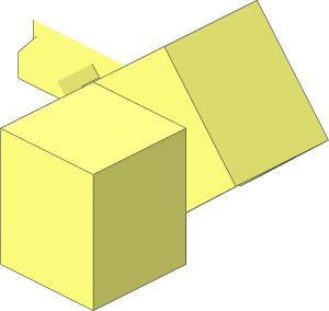 ~Minifig Torso with Two Studs on Two Opposite Sides and Cuboid Feet - Half