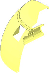 ~Windscreen  9 x  4 x  7 Hemisphere with 4 Hollow Studs on Top, Half