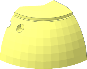 ~Windscreen  9 x  4 x  7 Hemisphere with 4 Hollow Studs on Top, Half with Pocket