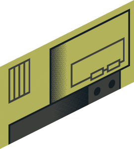 ~Flag  2 x  2 with Dark Grey Rectangular Panels Pattern - Half