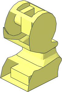 ~Minifig Leg Faun Left without Front Surface ~Minifig Leg Faun Left without Front Surface