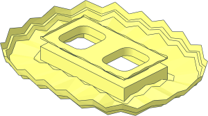 ~Minifig Skirt Ruffled - Without Patternable Surfaces