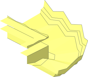 ~Minifig Skirt Ruffled - Quarter