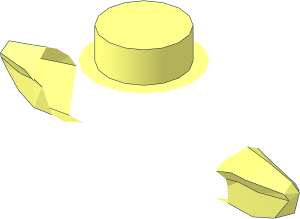 ~Minifig Hair Faun Ears and Stud Tube