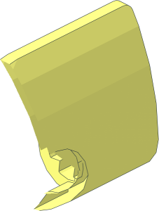 ~Technic Panel Curved  3 x  2 x  1 Angled #3 Half