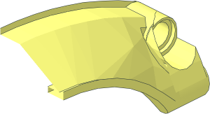 ~Technic Panel  9 x  2 x  3 Mudguard Arched with Rounded Top #42 Half without Front