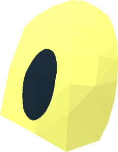 ~Minifig Head Mouse Eye Area with Black Eye Pattern