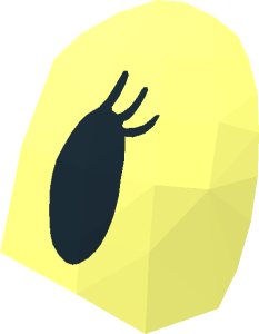 ~Minifig Head Mouse Eye Area with Black Eye and Eyelash Pattern