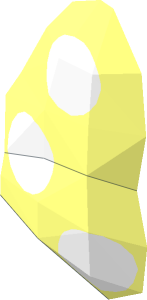 ~Minifig Hair Decoration Bow Large with Pin Face Quarter with White Dots Pattern