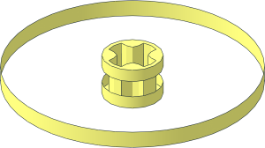 ~Technic Disc  3 x  3 with Axlehole without Printable Surfaces
