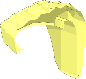 ~Minifig Hair Mohawk Wide - Half