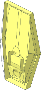 ~Constraction Shell  0.6 x  2 x  3.5 Flat with  2 Bars - Without Patternable Area