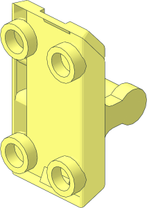 ~Minifig Shield Rectangular  2 x  3 with Bent and Chamfered Sides without Front