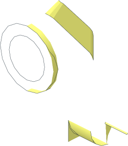 ~Minifig Shield Rectangular 2 x 3 with Bent and Chamfered Sides 1/4