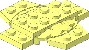 ~Plate  6 x  6 x  0.667 Cross with Dome without Patterned Surfaces