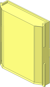 ~Panel  2 x  8 x  8 Chamfered Front, without Patternable Surfaces