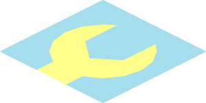 ~Pattern Wrench on Light Blue Background