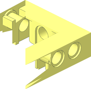 ~Technic Brick  4 x  4 with Open Centre  2 x  2 - One Half