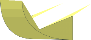 ~Constraction Limb  4 x  7 Bent 45 with Ball Joint and Opposing Axleholes - Single Rounded Extrusion