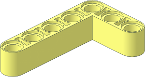 ~Technic Beam  3 x  5 Bent 90 without Short Face