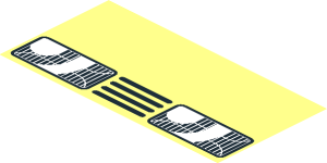 ~Slope Brick 33  3 x  4 with Headlights and Black Grille Pattern - Flat Patterned Face