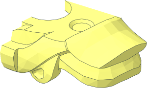 ~Minifig Armour Dual Layer Shoulder Pads Half