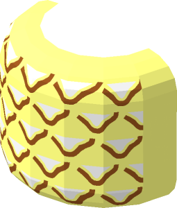 ~Minifig Head with Pineapple Pattern - Half