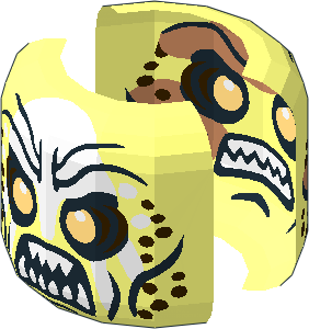 ~Minifig Head Uruk-Hai Scowl and White Hand Pattern