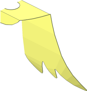 ~Minifig Cape Cloth Scalloped 6 Points (Formed Shape 2) - Top Surface