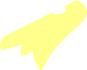 ~Minifig Cape Cloth Scalloped  6 Points - Half