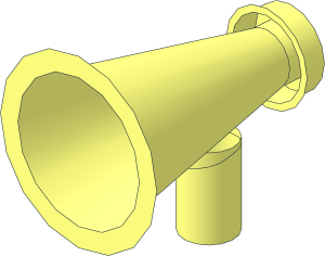 ~Minifig Megaphone without Patternable Surfaces