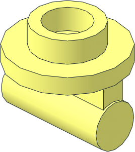 ~Plate 1 x 1 Round with Horizontal Handle Below (Obsolete) ~Plate 1 x 1 Round with Horizontal Handle Below (Obsolete)