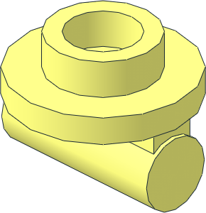 Plate  1 x  1 Round with Bar Handle on Short Stem