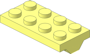 ~Plate  2 x  4 with Pins - Reinforced Flatened Base