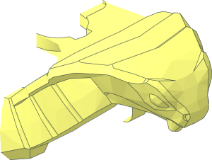 ~Minifig Armour Shoulder Pads with Snake Heads and Stud on Back Half