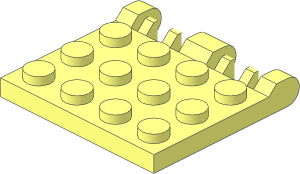 ~Hinge Plate  3 x  4 Locking Dual - Without Finger