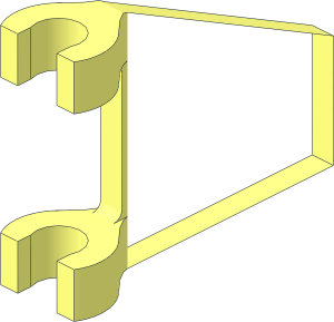 ~Flag  2 x  2 Trapezoid (Thick C-Clip) - Frame