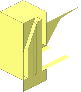 ~Car Track 24 x  16 x  2 V-Branching, End Piece Stud Support