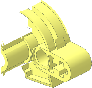 ~Constraction Block  3 x  5 with Partial Gear 28 Tooth Double Bevel - One Half