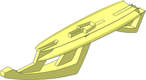 ~Constraction Weapon Spearhead with Fork Tip - Half