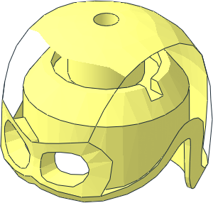 ~Minifig Helmet with Mask - without Patternable Surface