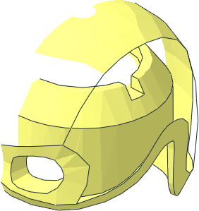 ~Minifig Helmet with Mask - Half