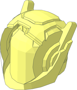 ~Minifig Helmet with Ear Antenna without Front Surface